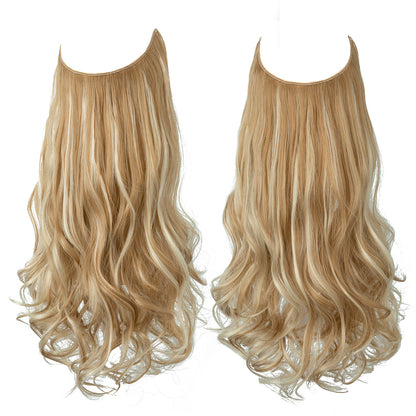 Invisible U-Shaped Hair Extensions Long Curly Synthetic Clip-in Ponytail