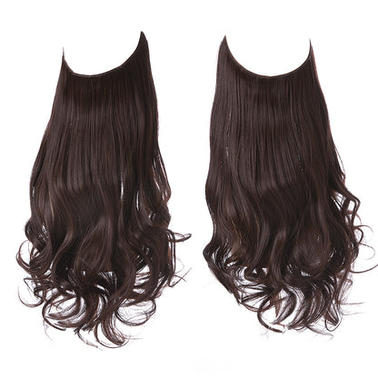 Invisible U-Shaped Hair Extensions Long Curly Synthetic Clip-in Ponytail