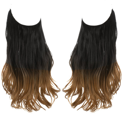 Invisible U-Shaped Hair Extensions Long Curly Synthetic Clip-in Ponytail