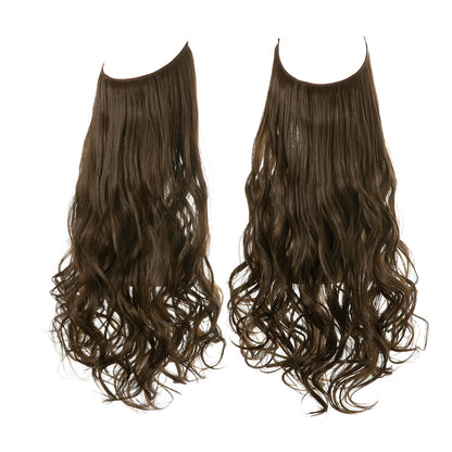 Invisible U-Shaped Hair Extensions Long Curly Synthetic Clip-in Ponytail