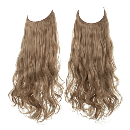 Invisible U-Shaped Hair Extensions Long Curly Synthetic Clip-in Ponytail