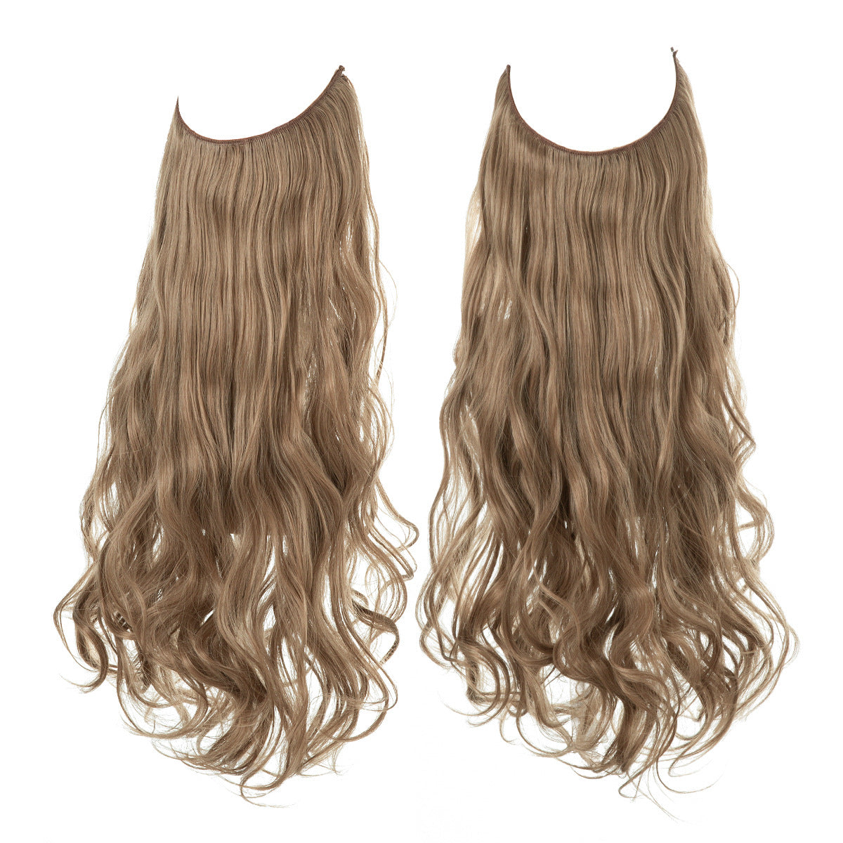 Invisible U-Shaped Hair Extensions Long Curly Synthetic Clip-in Ponytail