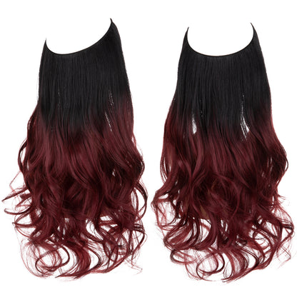 Invisible U-Shaped Hair Extensions Long Curly Synthetic Clip-in Ponytail