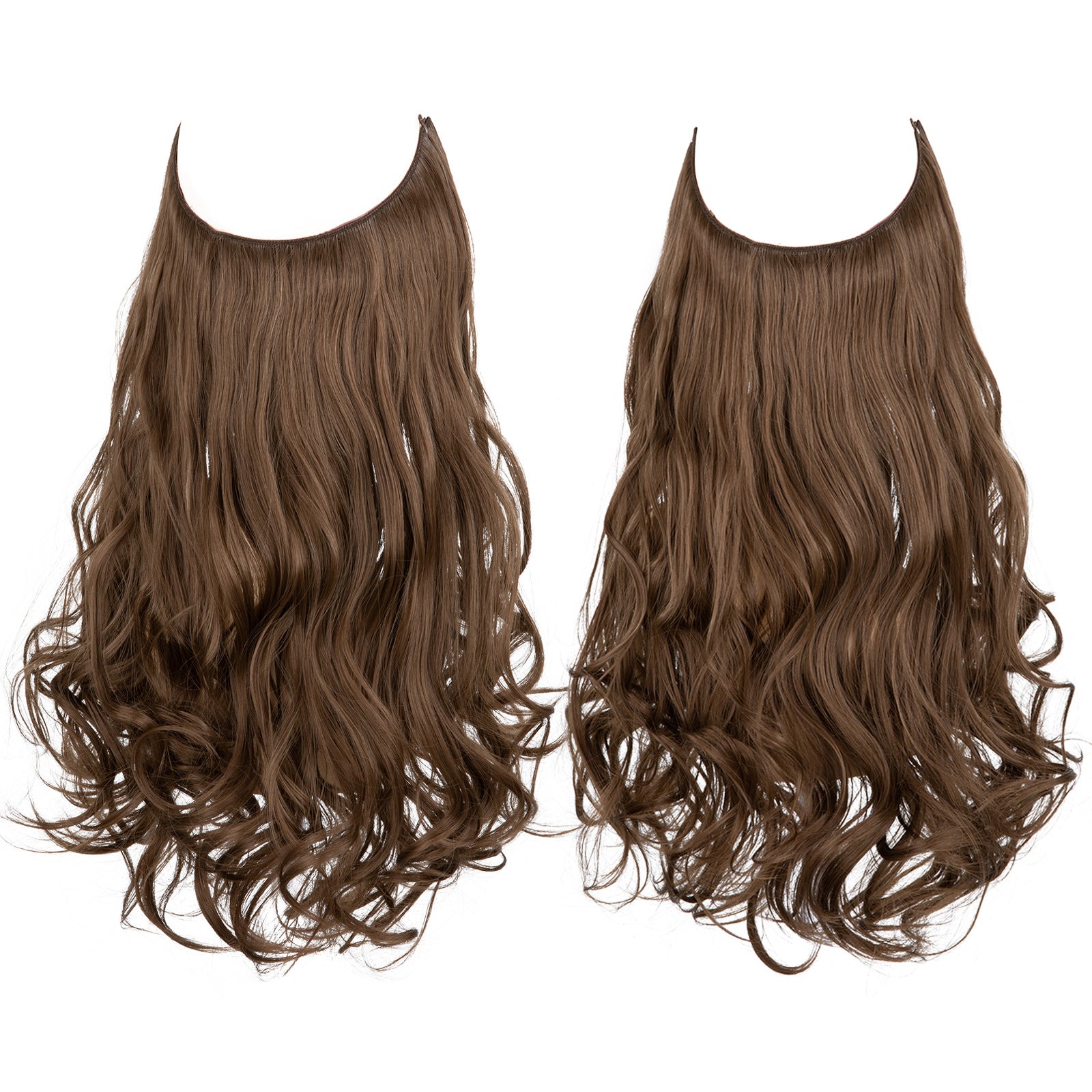 Invisible U-Shaped Hair Extensions Long Curly Synthetic Clip-in Ponytail