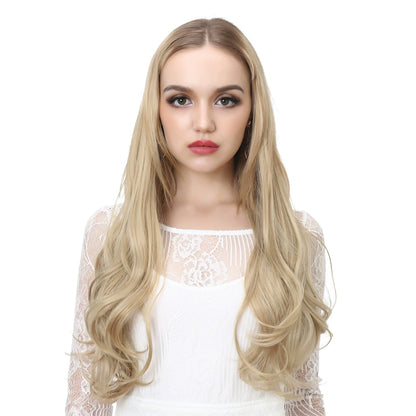 Invisible U-Shaped Hair Extensions Long Curly Synthetic Clip-in Ponytail