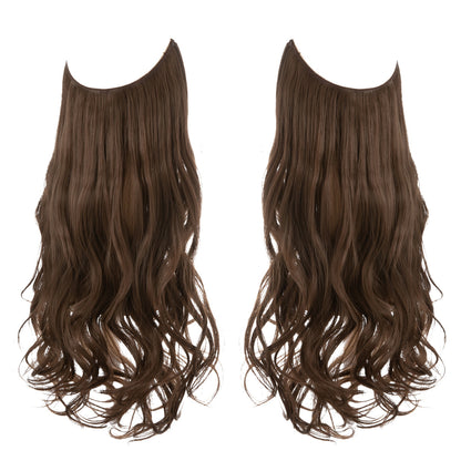 Invisible U-Shaped Hair Extensions Long Curly Synthetic Clip-in Ponytail