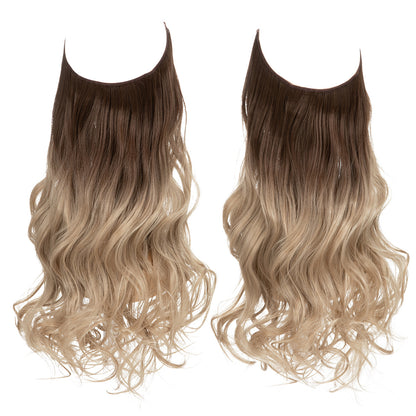 Invisible U-Shaped Hair Extensions Long Curly Synthetic Clip-in Ponytail