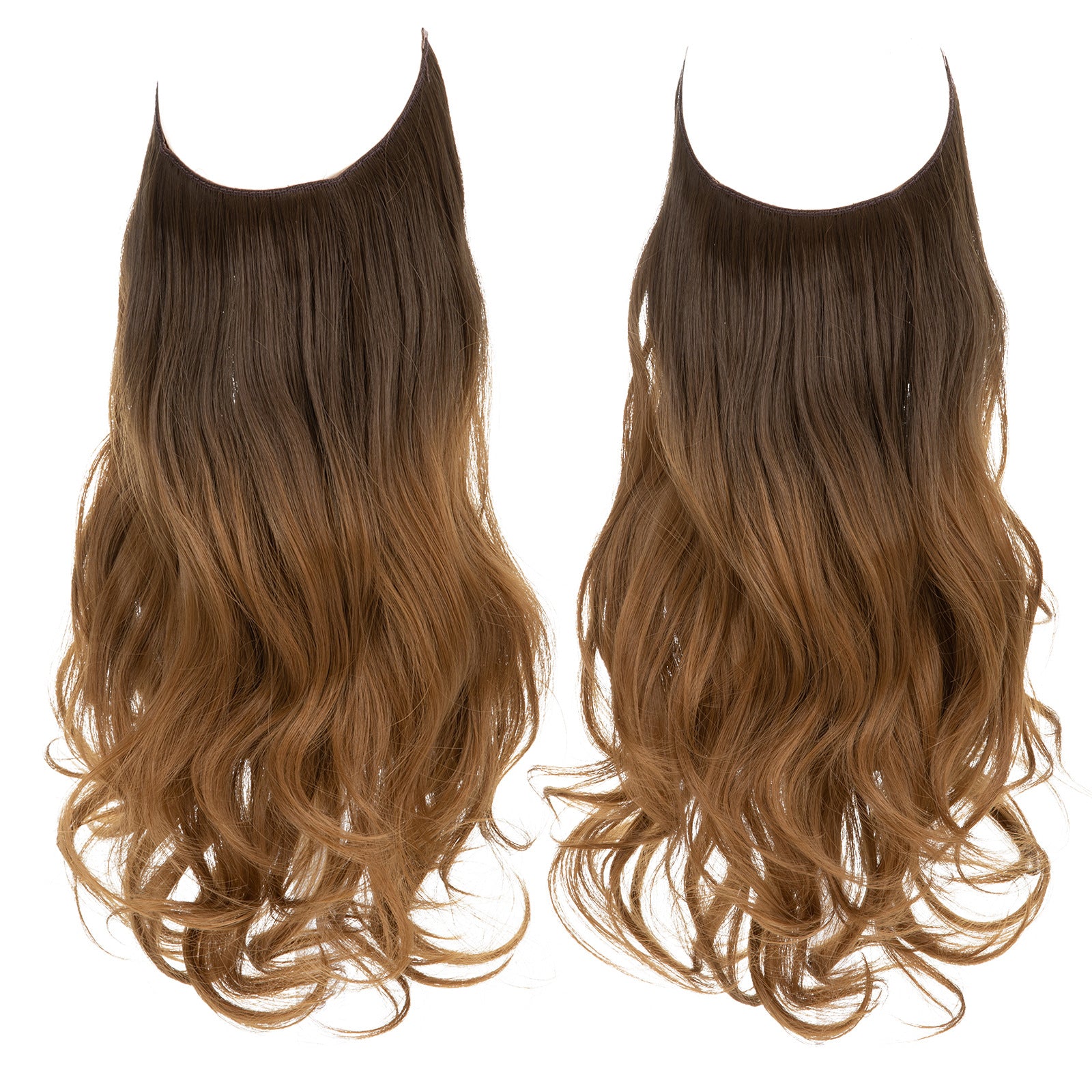 Invisible U-Shaped Hair Extensions Long Curly Synthetic Clip-in Ponytail