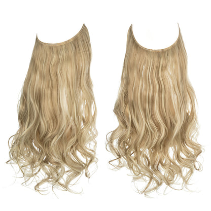 Invisible U-Shaped Hair Extensions Long Curly Synthetic Clip-in Ponytail