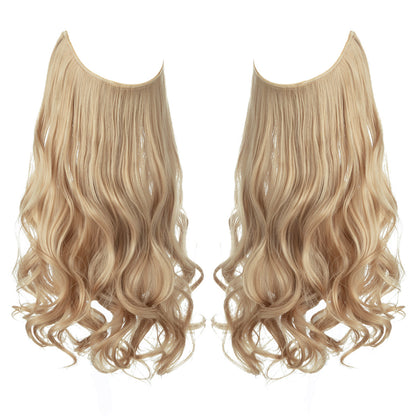 Invisible U-Shaped Hair Extensions Long Curly Synthetic Clip-in Ponytail