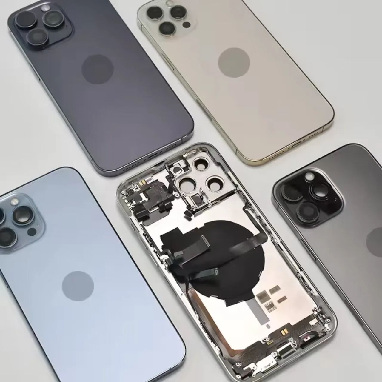 iPhone Back Cover Assembly with Middle Frame and Accessories