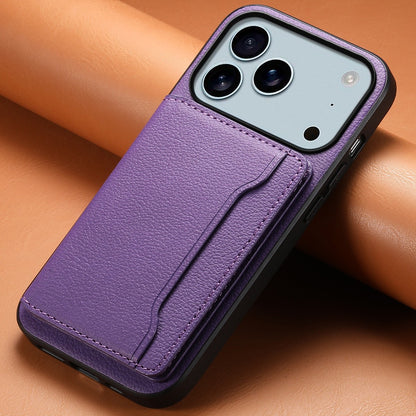 iPhone Leather Case with Card Holder and Stand