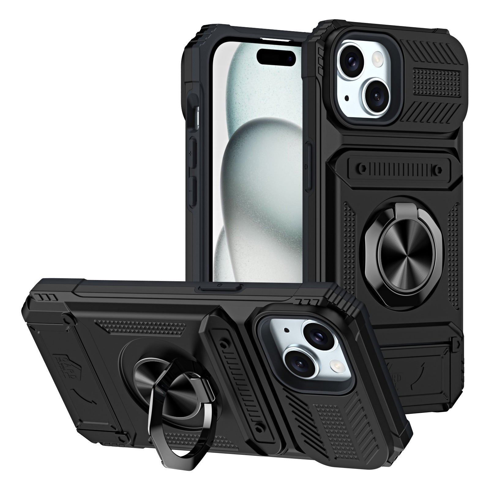 iPhone Phone Case with Card Slot and Magnetic Holder