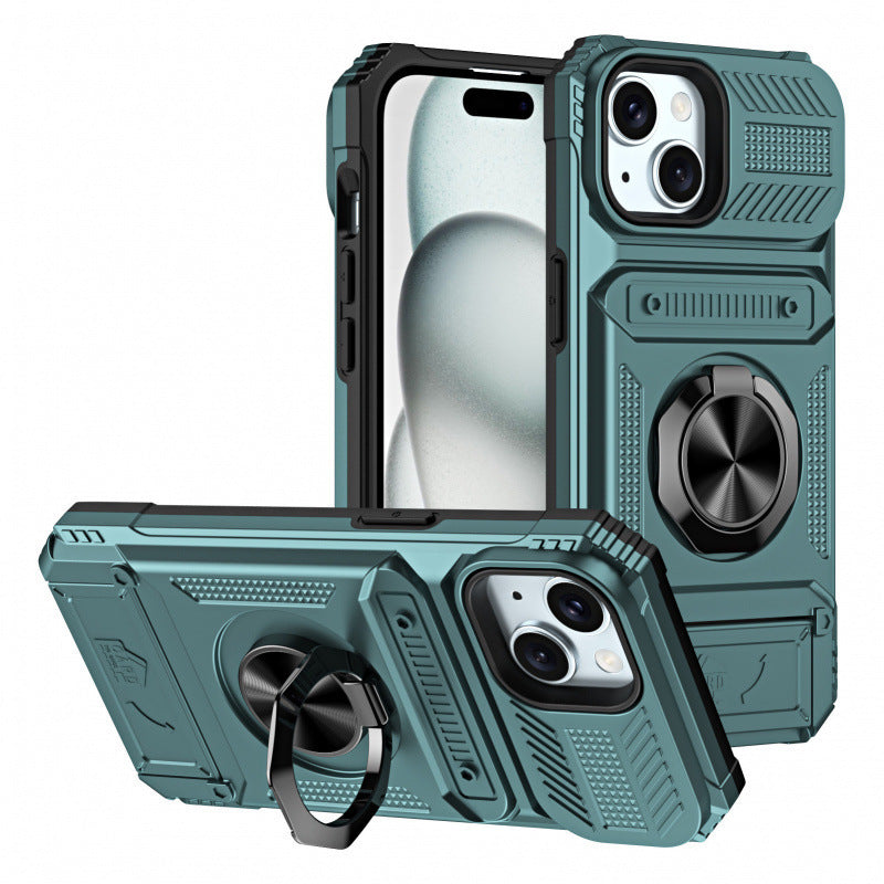 iPhone Phone Case with Card Slot and Magnetic Holder