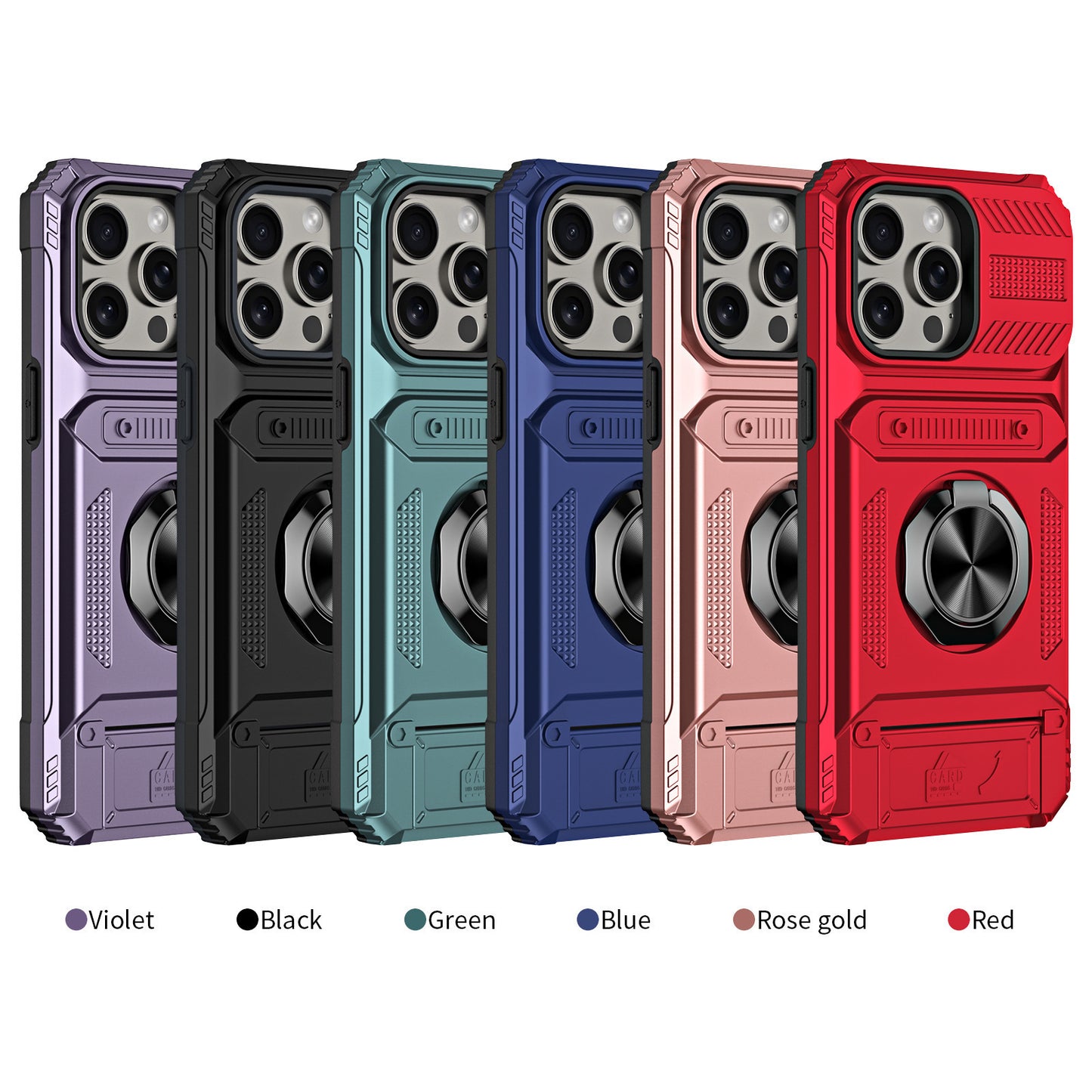 iPhone Phone Case with Card Slot and Magnetic Holder