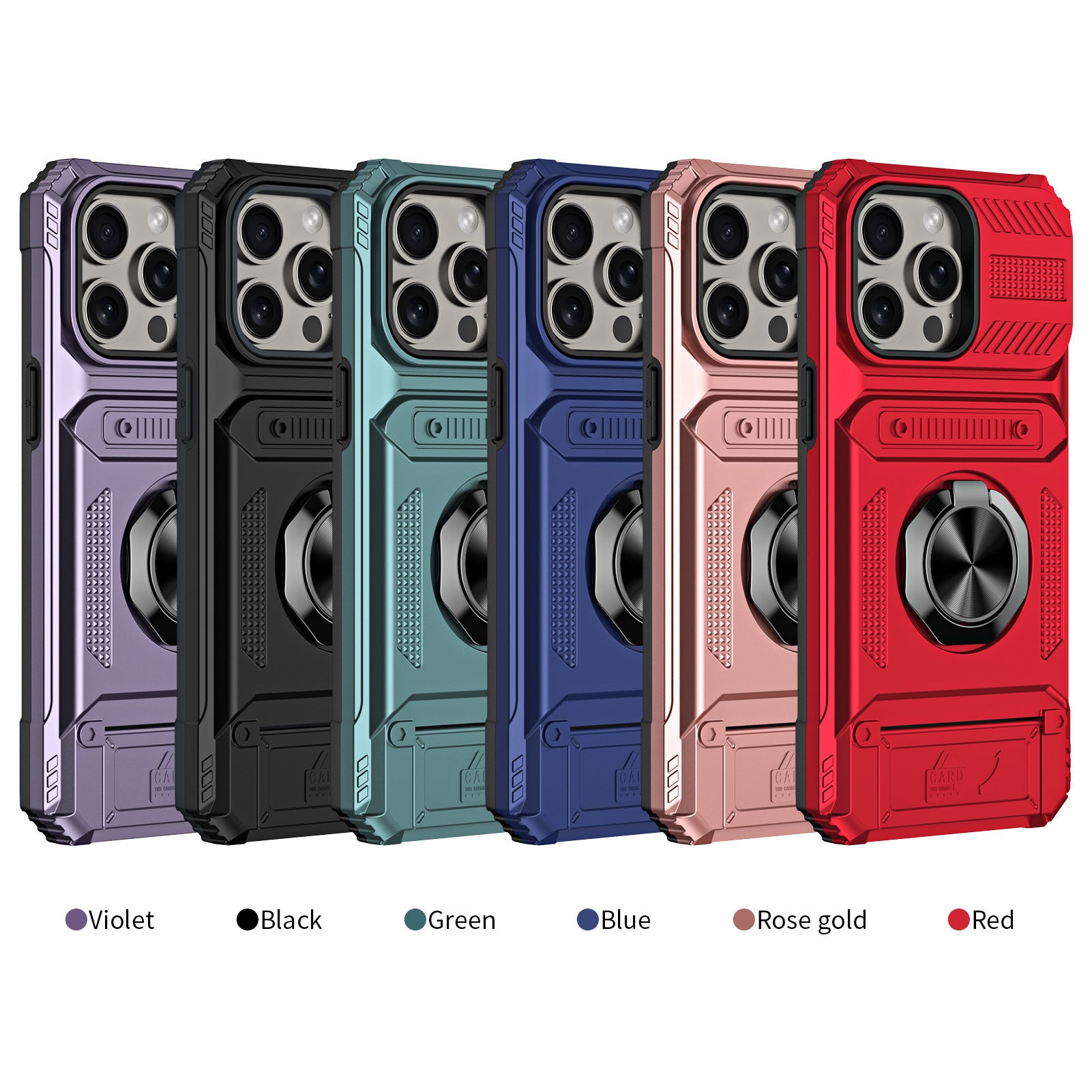 iPhone Phone Case with Card Slot and Magnetic Holder