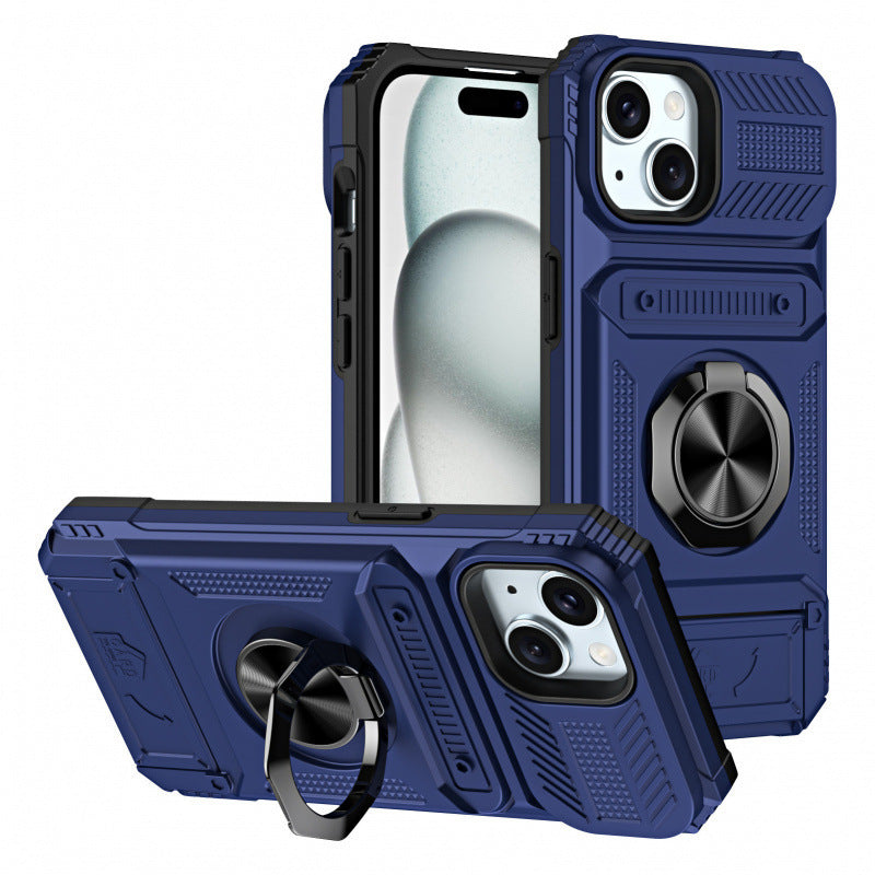 iPhone Phone Case with Card Slot and Magnetic Holder