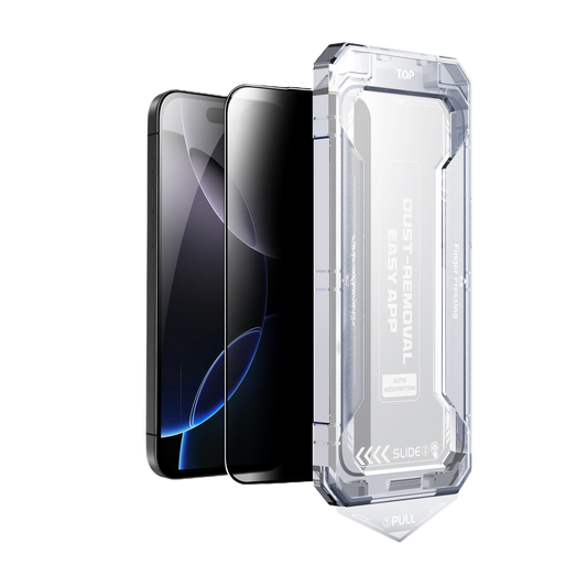 iPhone Tempered Glass Screen Protector with Privacy and Anti-Dust Features