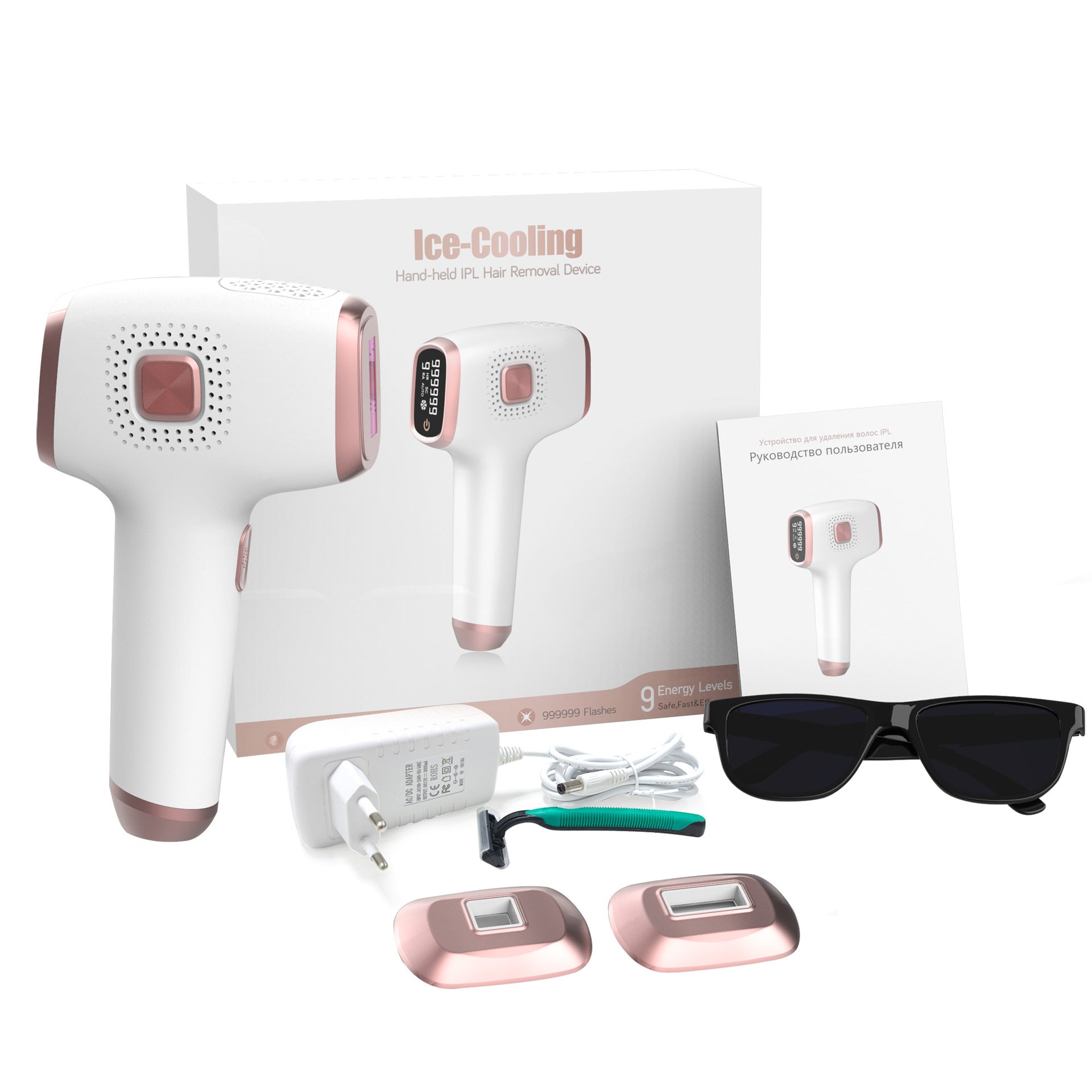 IPL Hair Removal Device with Ice Cooling
