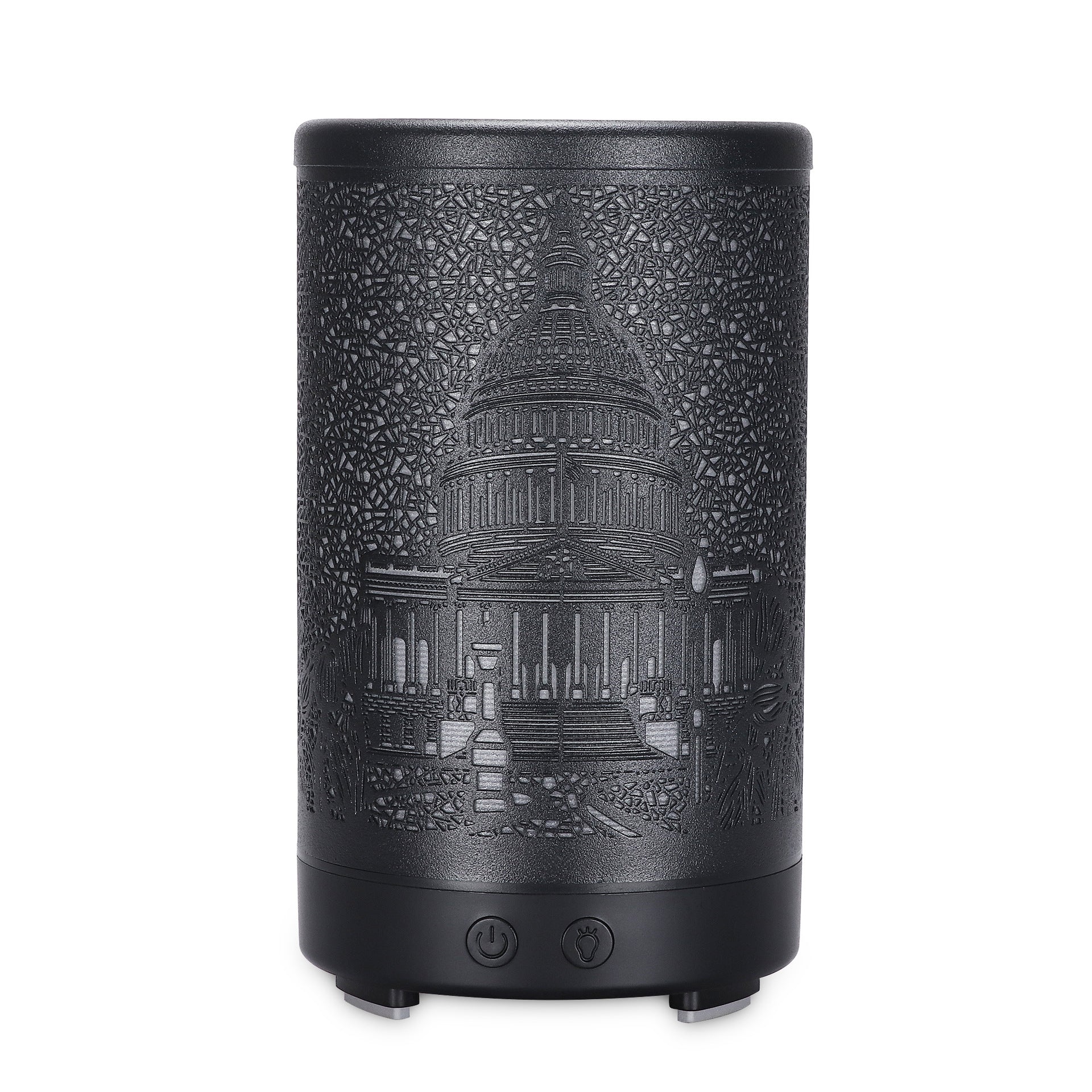 Iron Art Aromatherapy Humidifier with Wood Grain Base