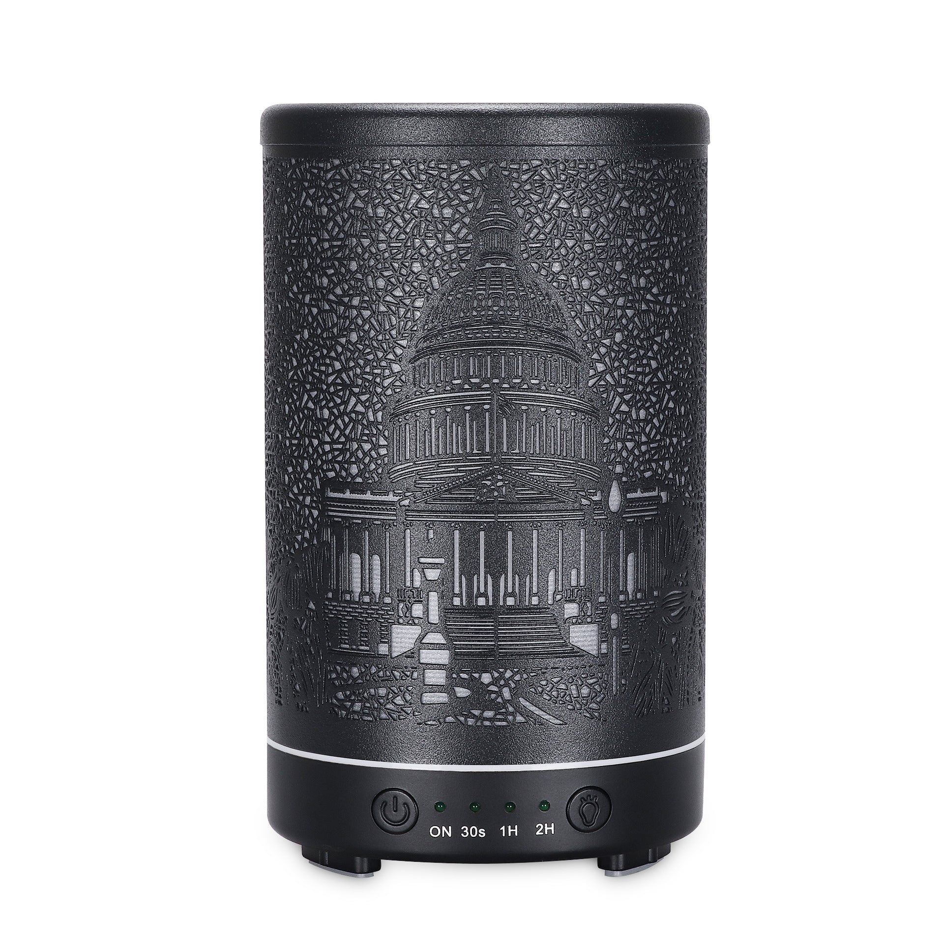 Iron Art Aromatherapy Humidifier with Wood Grain Base