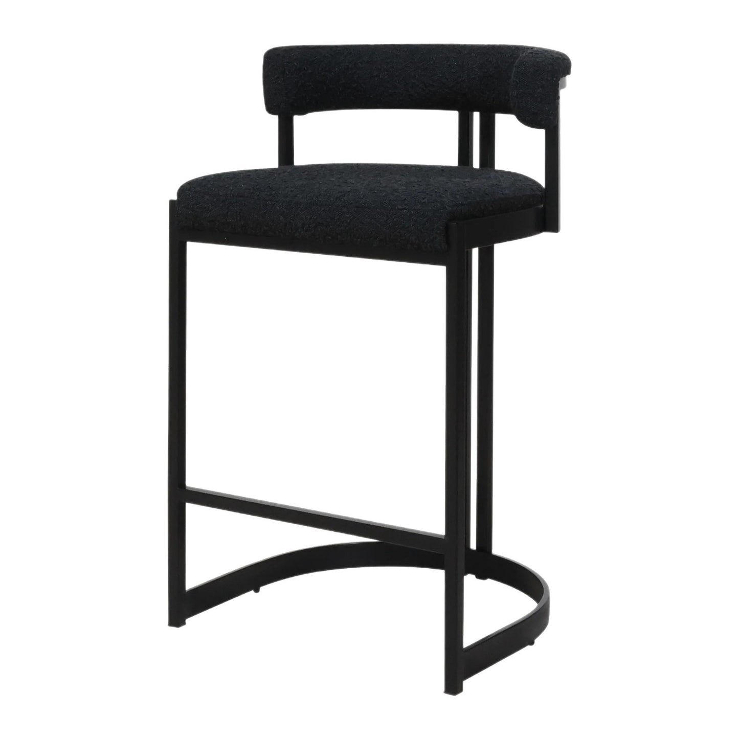 Iron Art Backrest Bar Stool Nordic Minimalist High Stool