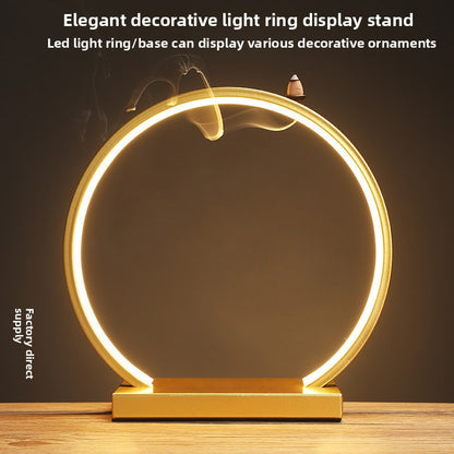 Iron Art LED Light Ring Display Stand Desktop Ornament