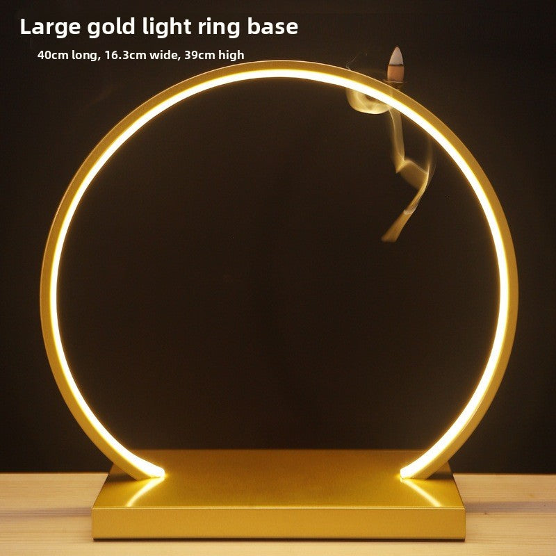 Iron Art LED Light Ring Display Stand Desktop Ornament