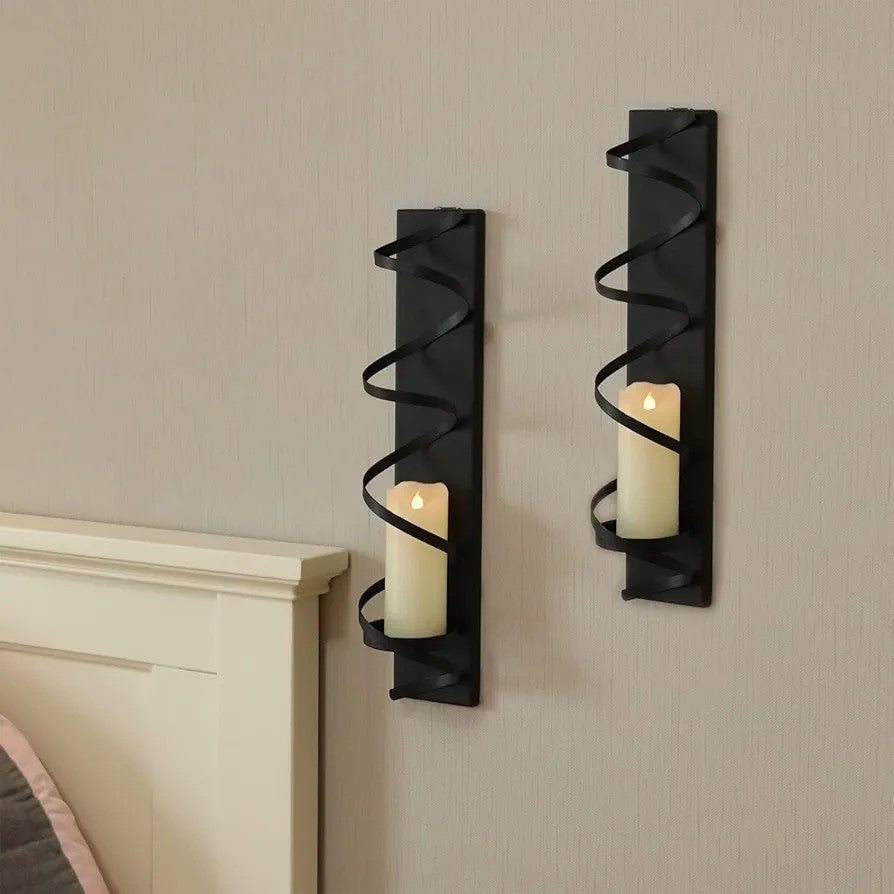 Iron Candlestick Wall Hanging