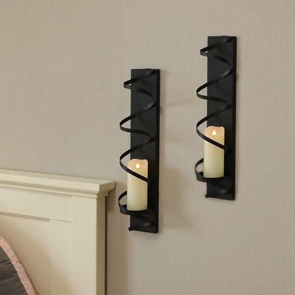 Iron Candlestick Wall Hanging