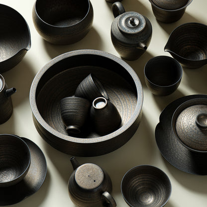 Iron Glaze Ceramic Tea