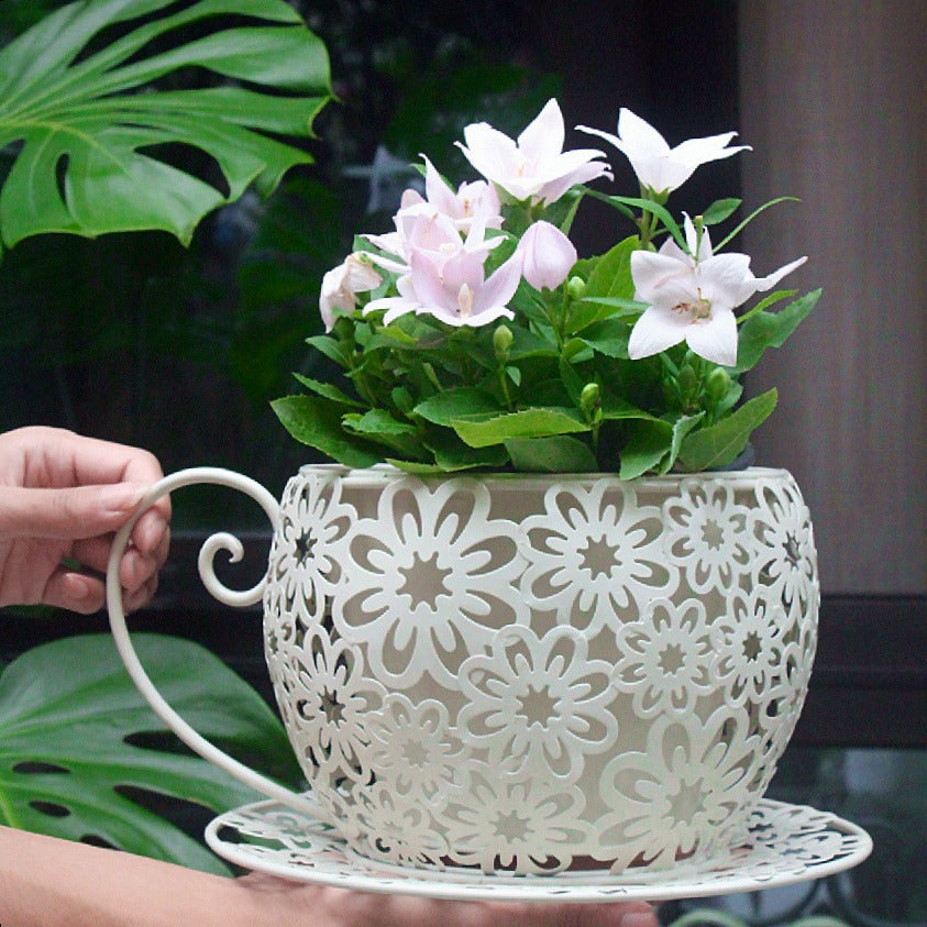 Iron Hollow Flower Pot