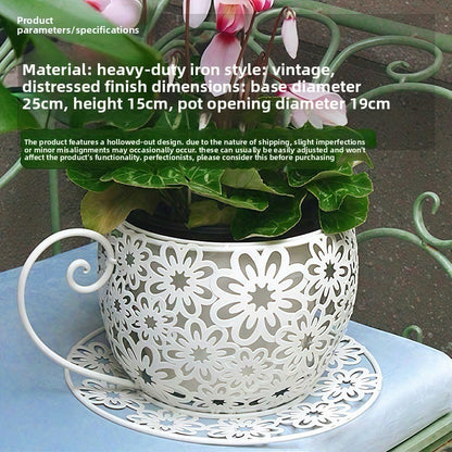 Iron Hollow Flower Pot