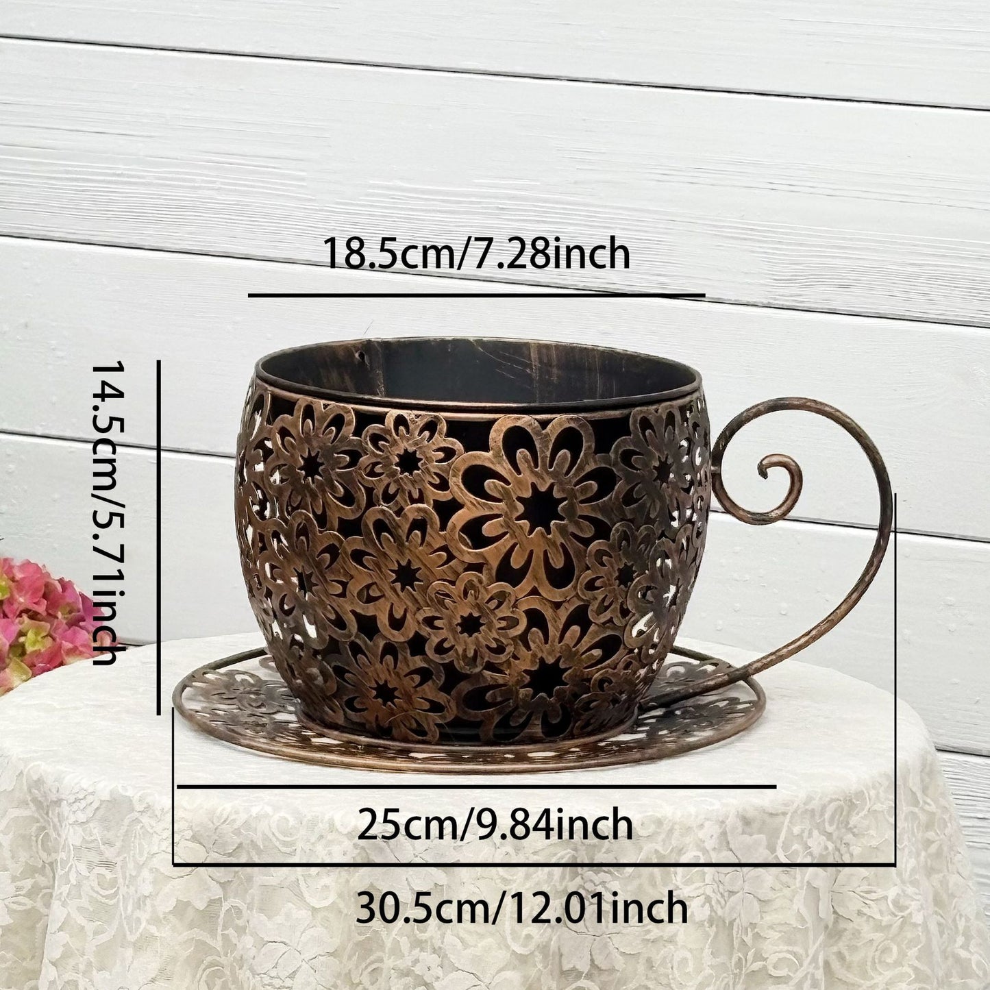 Iron Hollow Flower Pot