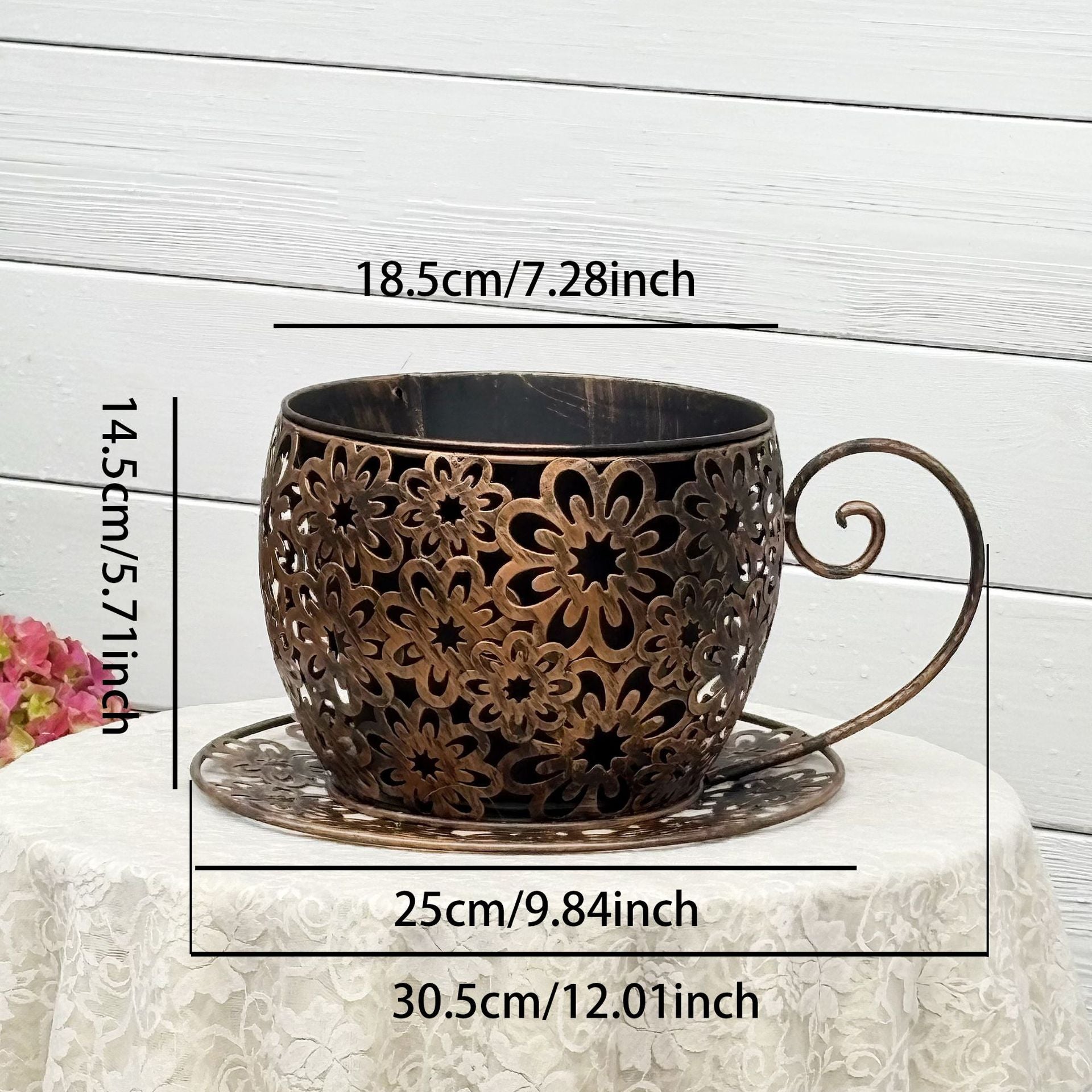 Iron Hollow Flower Pot