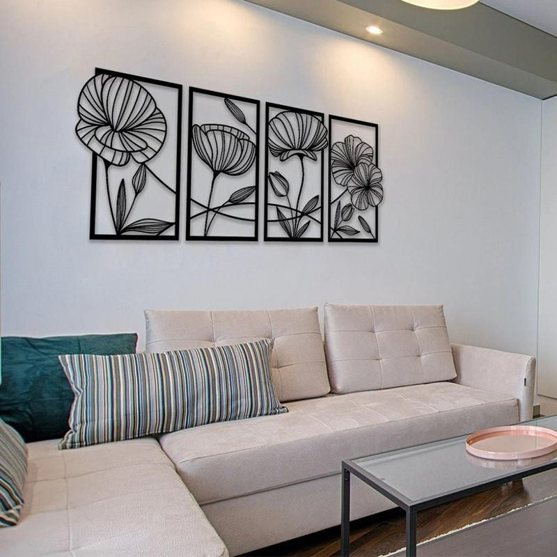 Iron Lotus Metal Wall Hanging Decorative Art