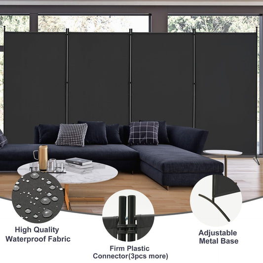Iron Office Partition Screen Foldable Push-Pull Design