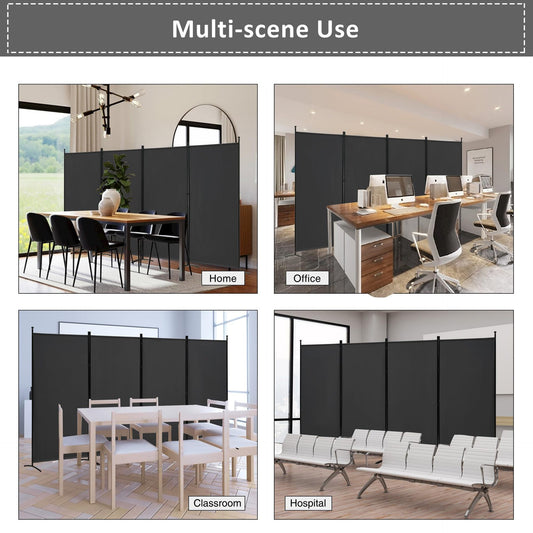 Iron Office Partition Screen Foldable Push-Pull Design