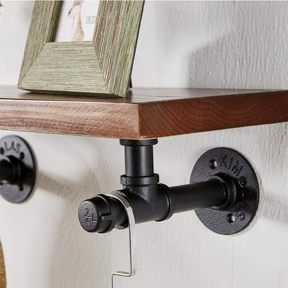 Iron pipe wall storage rack