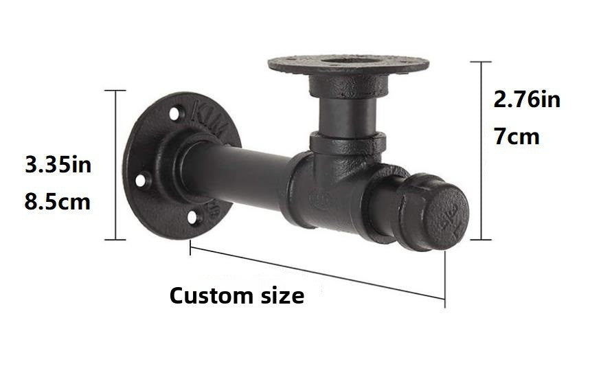 Iron pipe wall storage rack