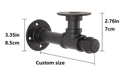 Iron pipe wall storage rack