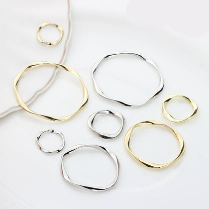 Irregular Circle Alloy Pendant for Jewelry Making