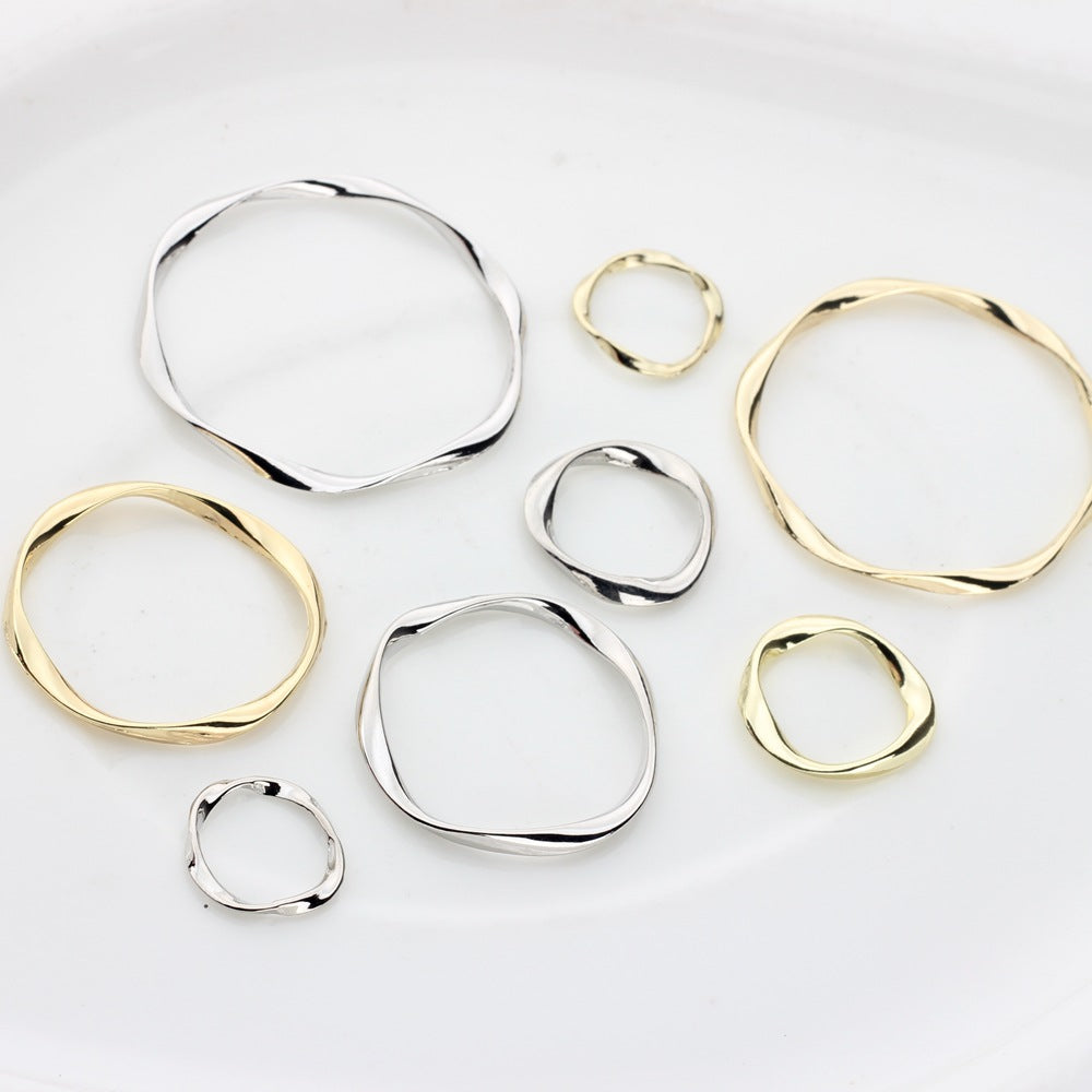 Irregular Circle Alloy Pendant for Jewelry Making
