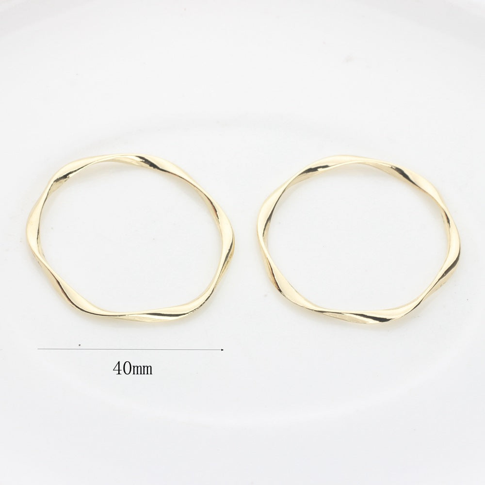 Irregular Circle Alloy Pendant for Jewelry Making