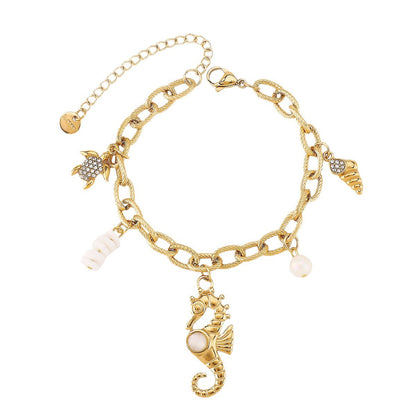 Irregular circle pendant bracelet