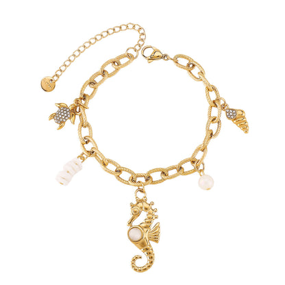 Irregular circle pendant bracelet