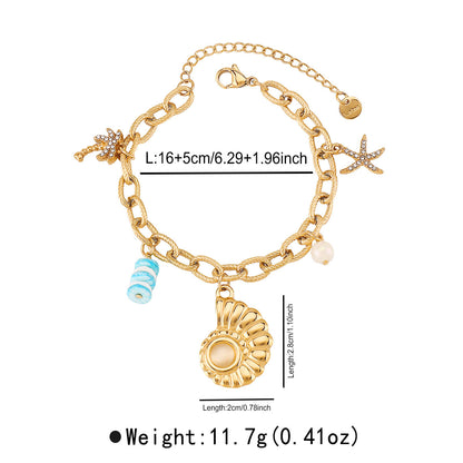 Irregular circle pendant bracelet