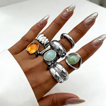 Irregular diamond ring