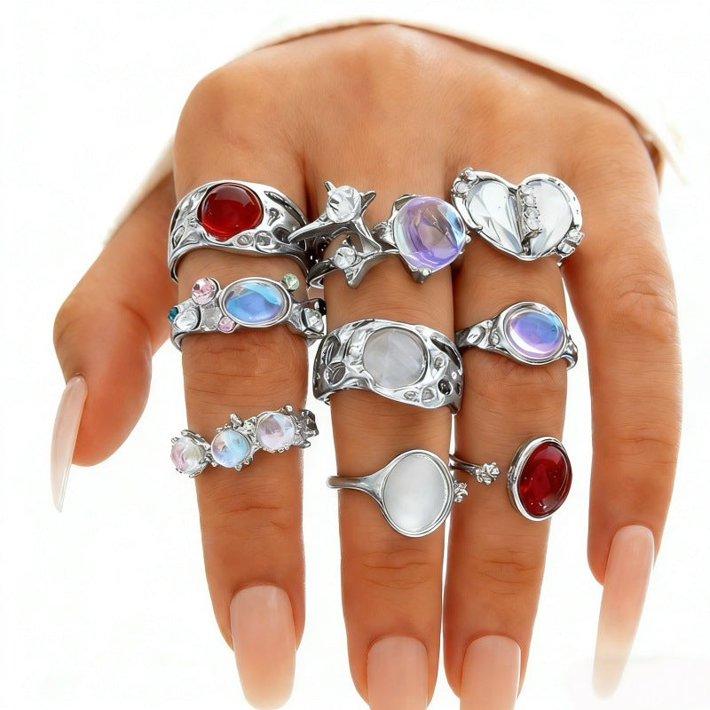 Irregular diamond ring