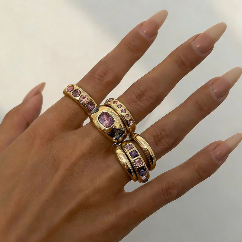 Irregular diamond ring